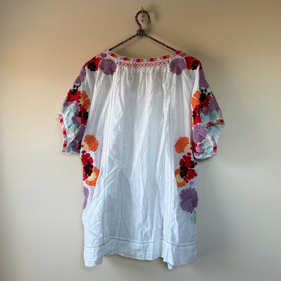 Anthropologie Blouse Peasant Floral Embroidery Boho - Large - Picture 10 of 10